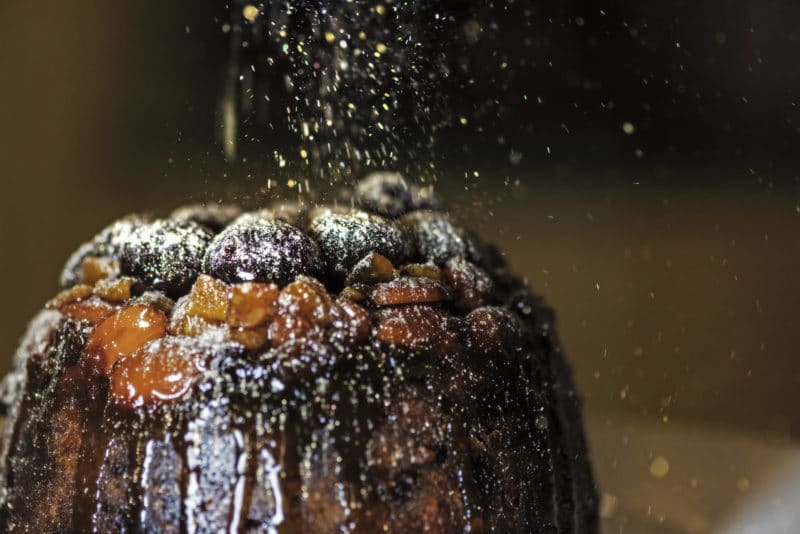 Christmas Pudding with Golden Glitter Sugar 1